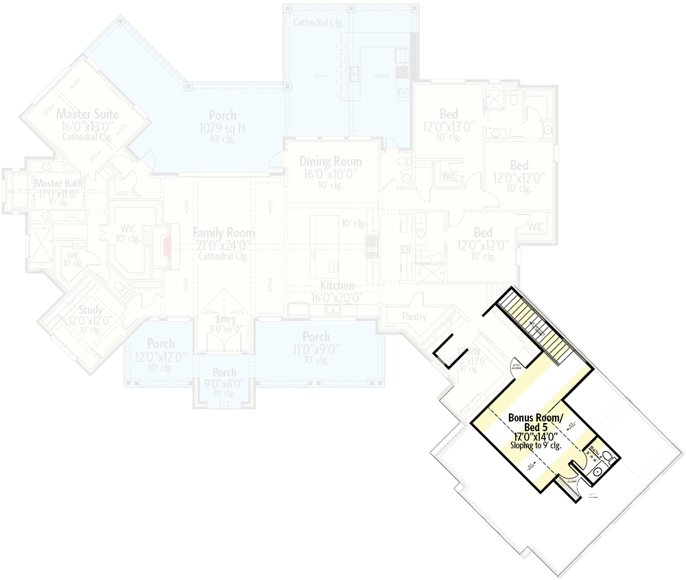 Plan 915047CHP — Bonus Level floor plan