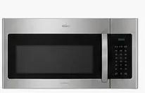 Stainless steel over-the-range microwave from the Good entry-level appliance package.