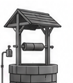 Illustration of a private water well