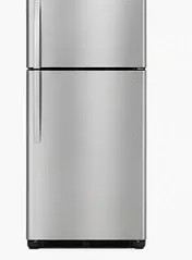 Stainless steel top-freezer refrigerator from the Good entry-level appliance package.