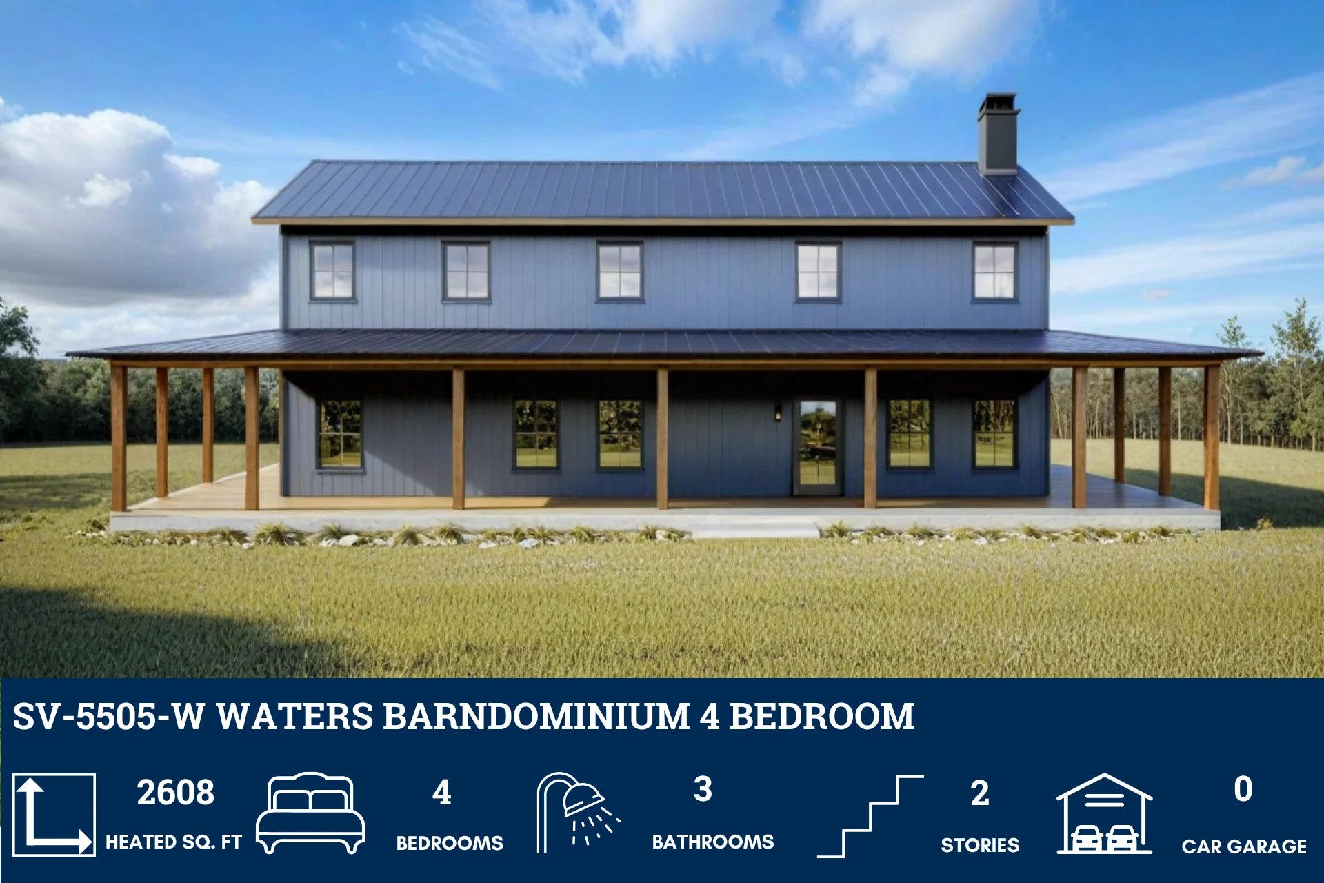 Barndominium SV-5505-W elevation