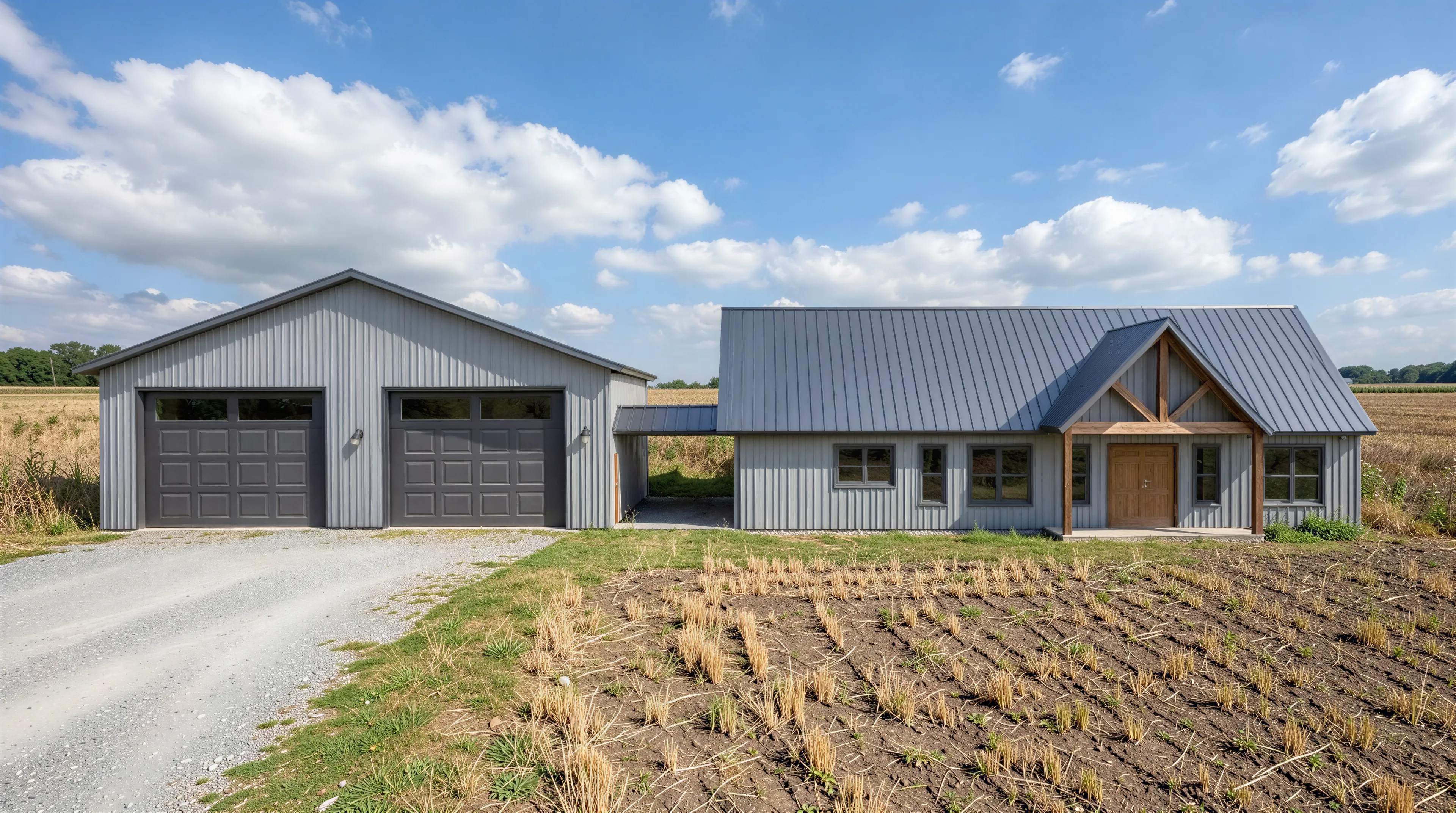 Barndominium BP-2001-K elevation