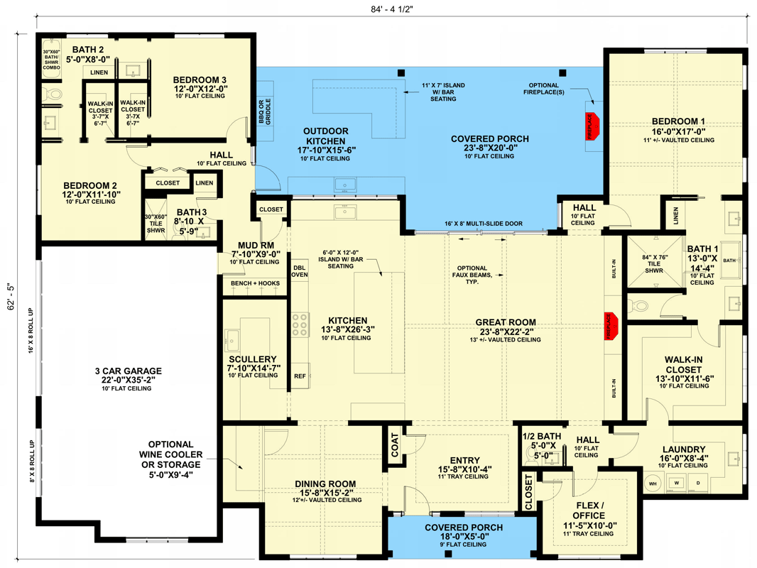 Plan 421033HFC — Main Level floor plan