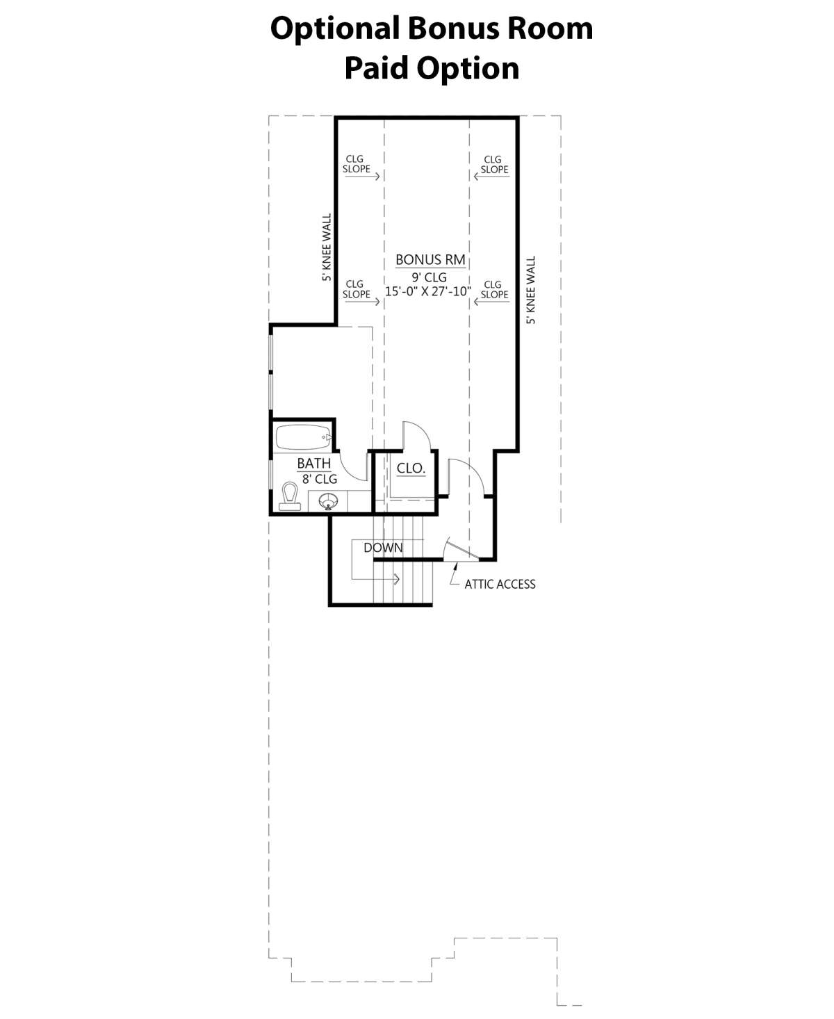 Plan 453400039 — Optional Bonus Room floor plan